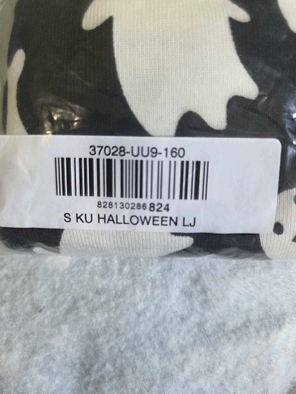 New Hanna Andersson Black and White Ghost PJ Set Sz 14 /160cm - Picture 4 of 5